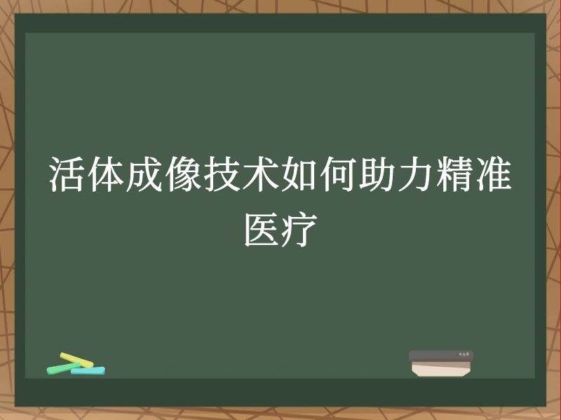 活體成像技術(shù)如何助力精準(zhǔn)醫(yī)療